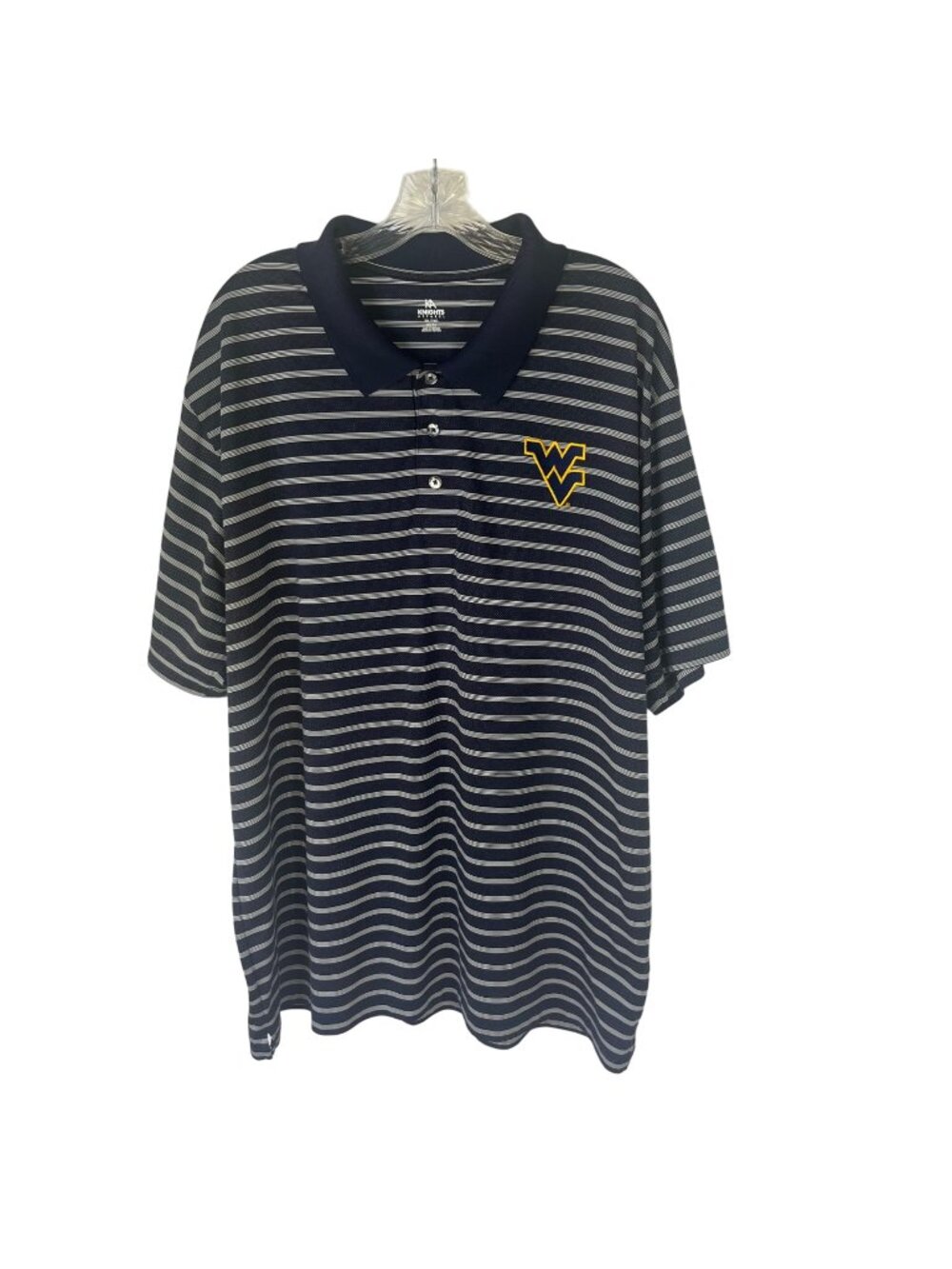 Knights Apparel WVU West Virginia Mountaineers Golf Polo Shirt Mens 2XL Blue